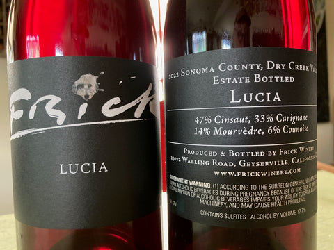 Lucia front and back labels