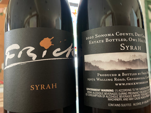 (Library) SYRAH 2020 Estate Owl Hill Vineyard, Dry Creek Valley