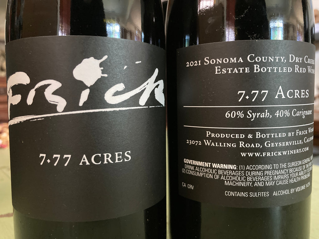 (Library) 7.77 ACRES Red Blend 2021 Estate,  Dry Creek Valley