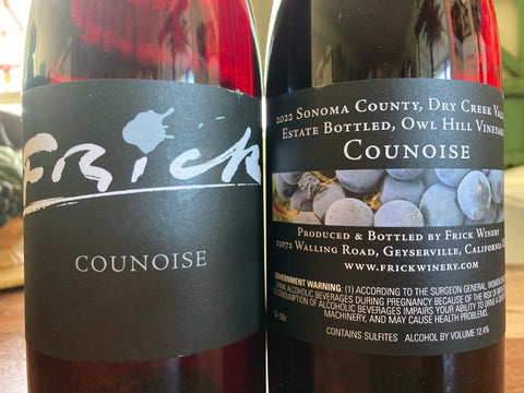 Bottles of 2022 Counoise