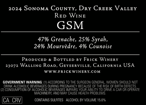 G S M Blend 2024 Dry Creek Valley