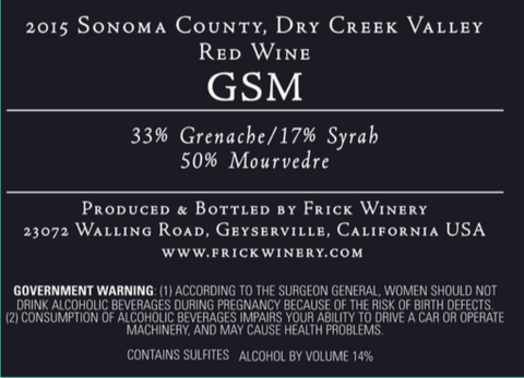 (Library) G S M   Blend 2015 Dry Creek Valley